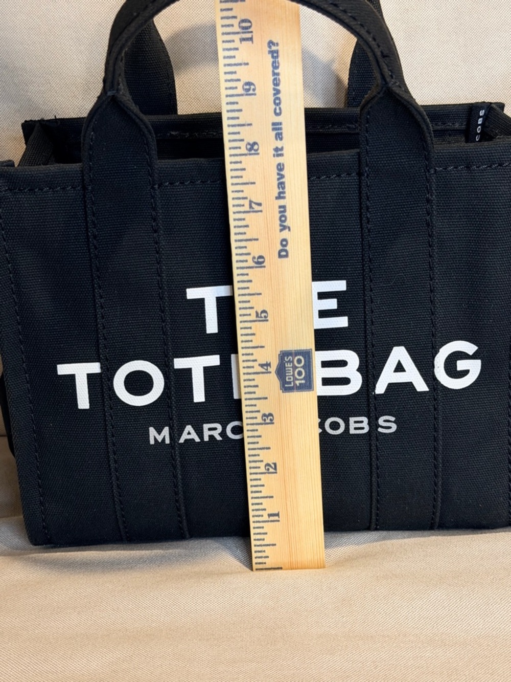 Marc Jacobs Black 'The Tote Bag' Mini Canvas Tote - Picture 12 of 13
